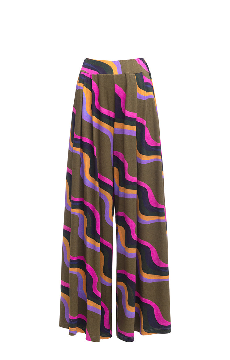 INGOLA wide leg trousers 'Waves'
