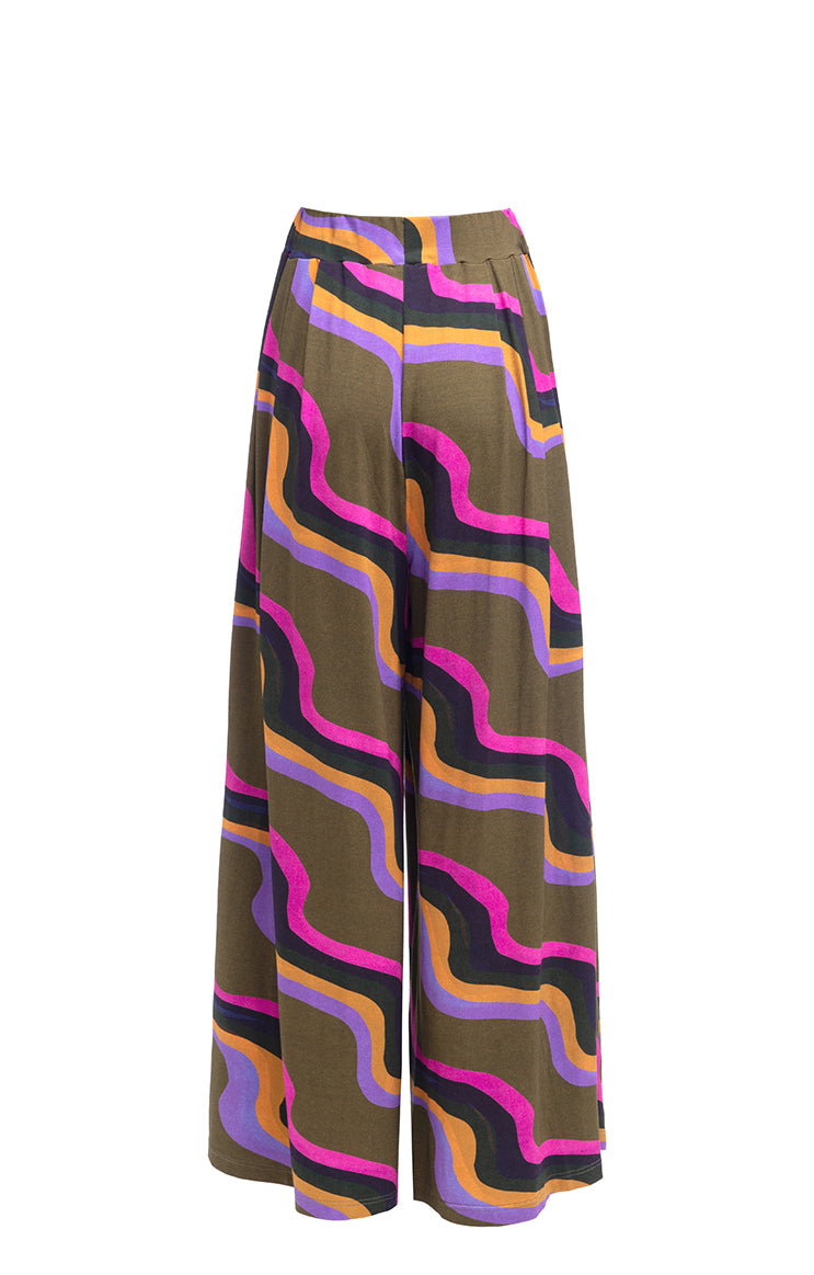 INGOLA wide leg trousers 'Waves'