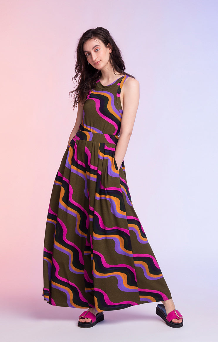 INGOLA wide leg trousers 'Waves'