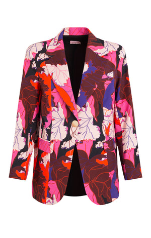 KADARKA oversized jacket 'pink leaves'