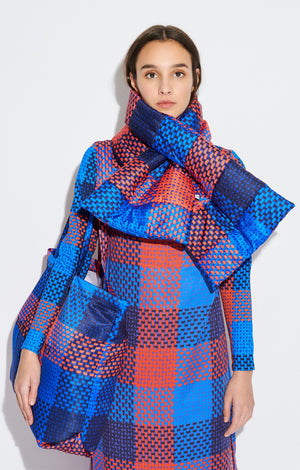 KITZBÜHEL puffer scarf 'checked red'