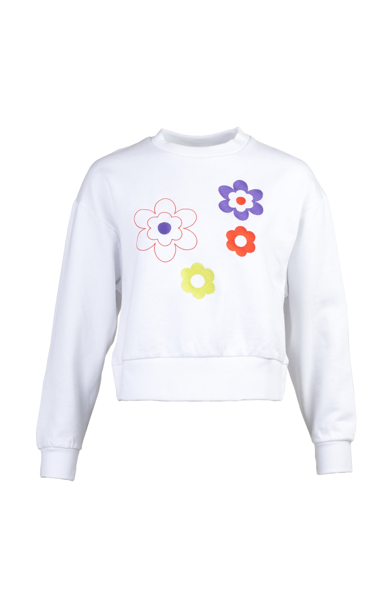 MARTHA embroidered sweatshirt 'space flowers'