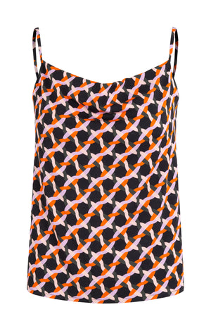 MERLOT draped top 'woven tendril'