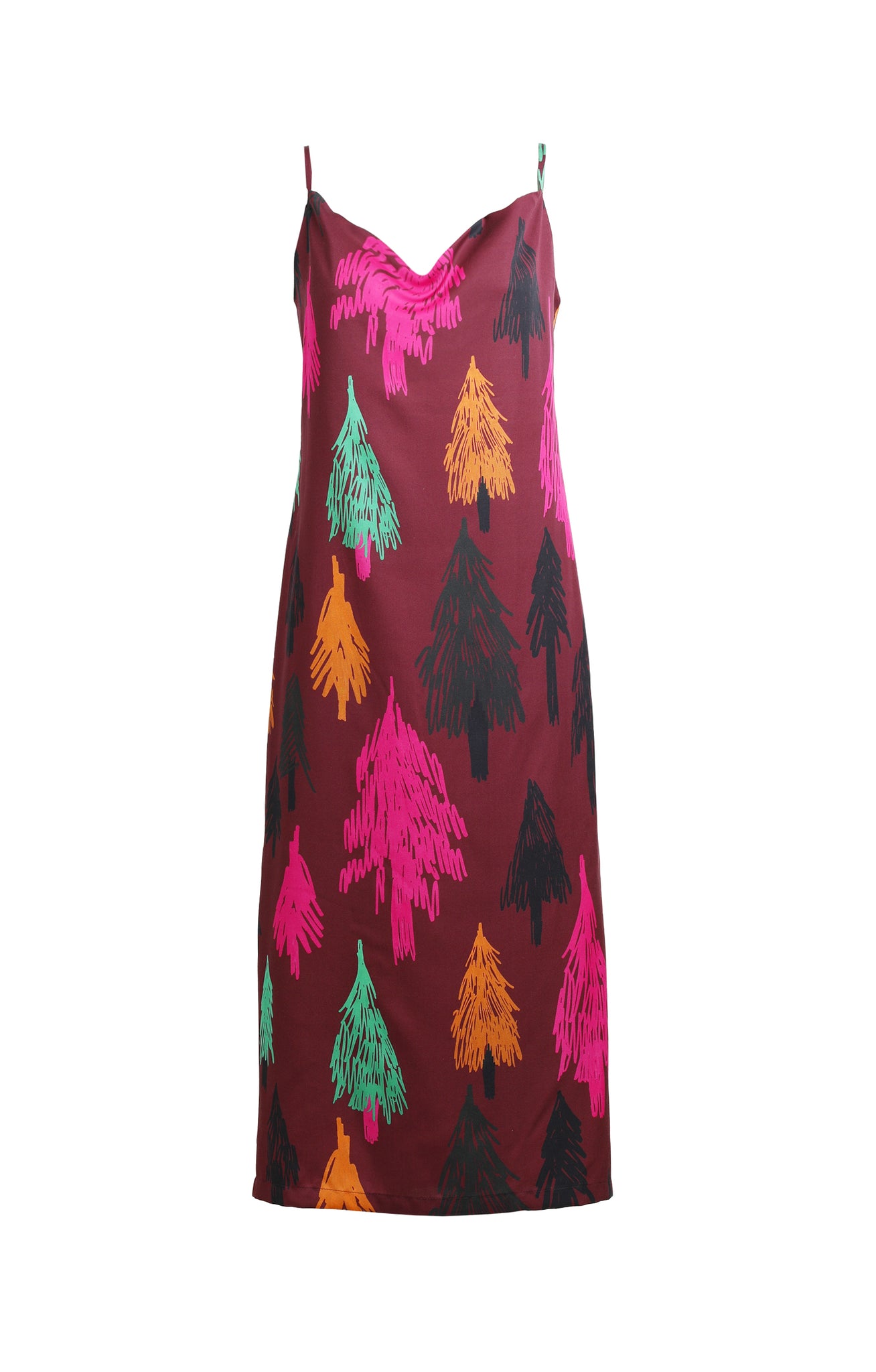 MESTIA drape front cami dress 'pines'