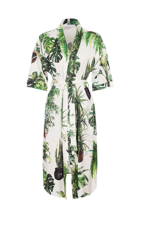 MIMICRY kimono robe 'plants print'