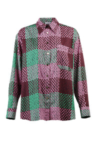 MORPHINI oversized shirt 'checked green'