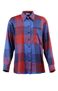 MORPHINI oversized shirt 'checked red'