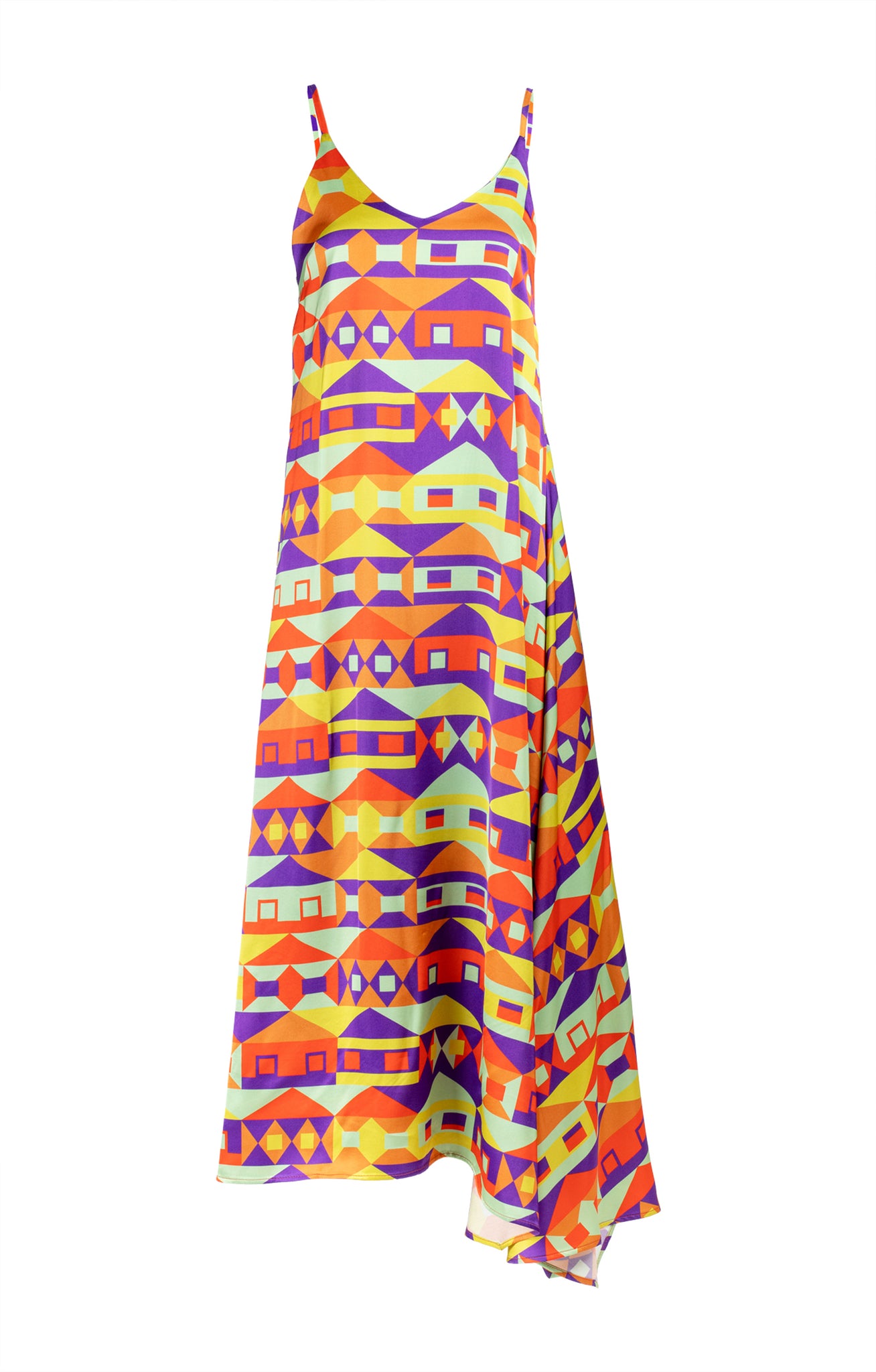 NYX asymmetric cami dress 'houses'