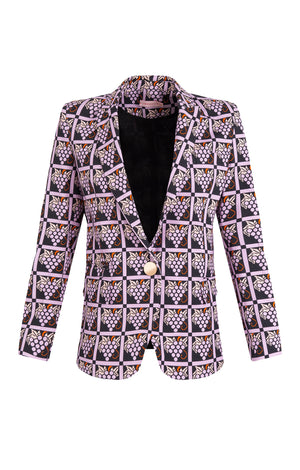 OTELLO slim fit blazer 'pixel grapes'