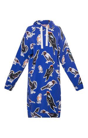 PARAD hooded sweatshirt dress 'big birds'