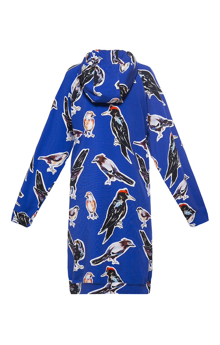 PARAD hooded sweatshirt dress 'big birds'