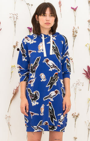 PARAD hooded sweatshirt dress 'big birds'