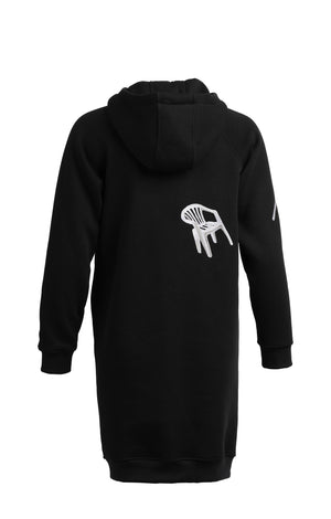 PARAD hooded sweatshirt dress 'chairs'