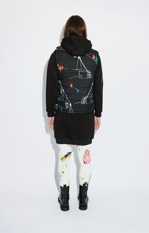 PARAD hooded sweatshirt dress 'chairs'