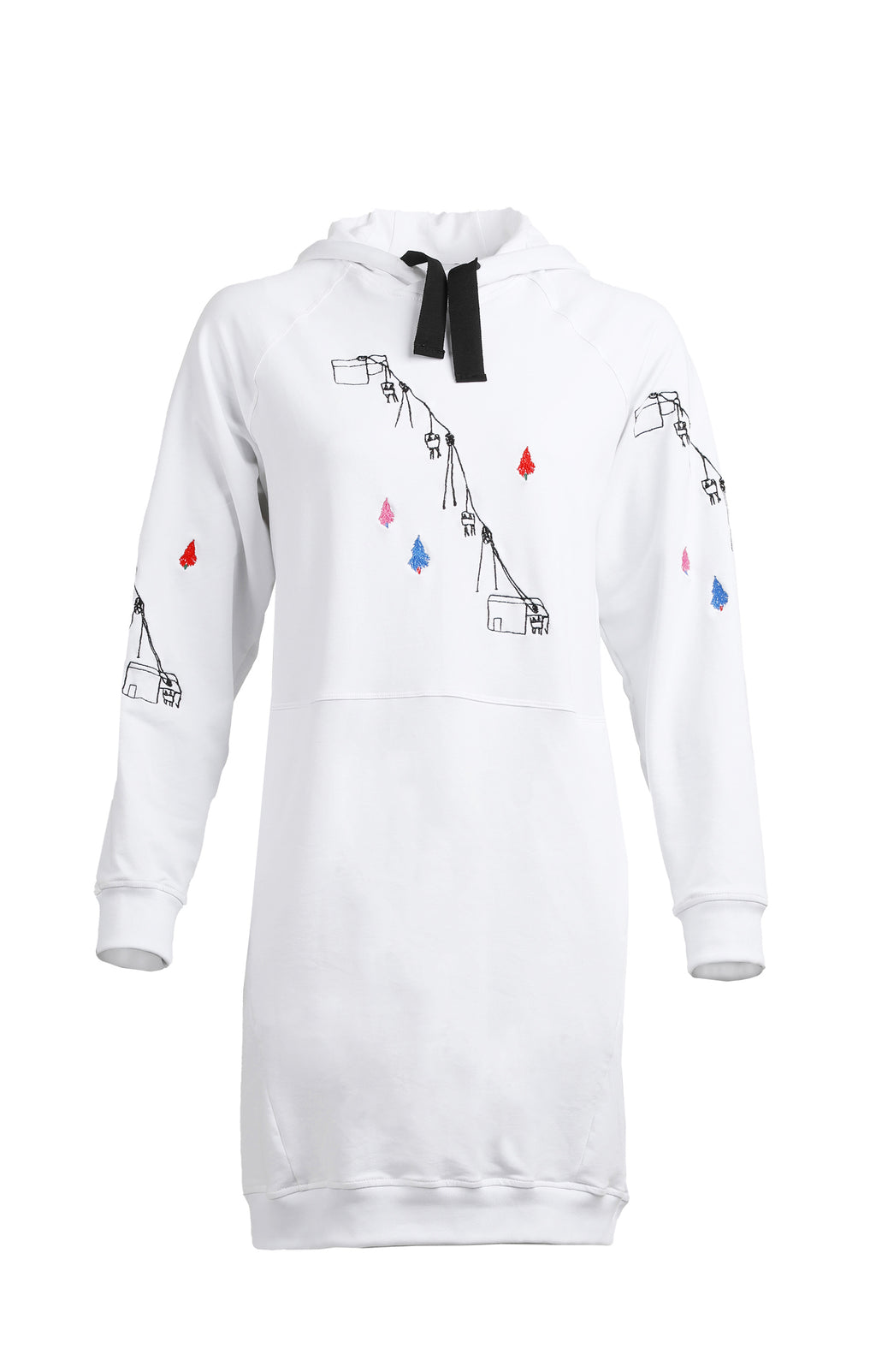 PARAD hooded sweatshirt dress 'ski lift'