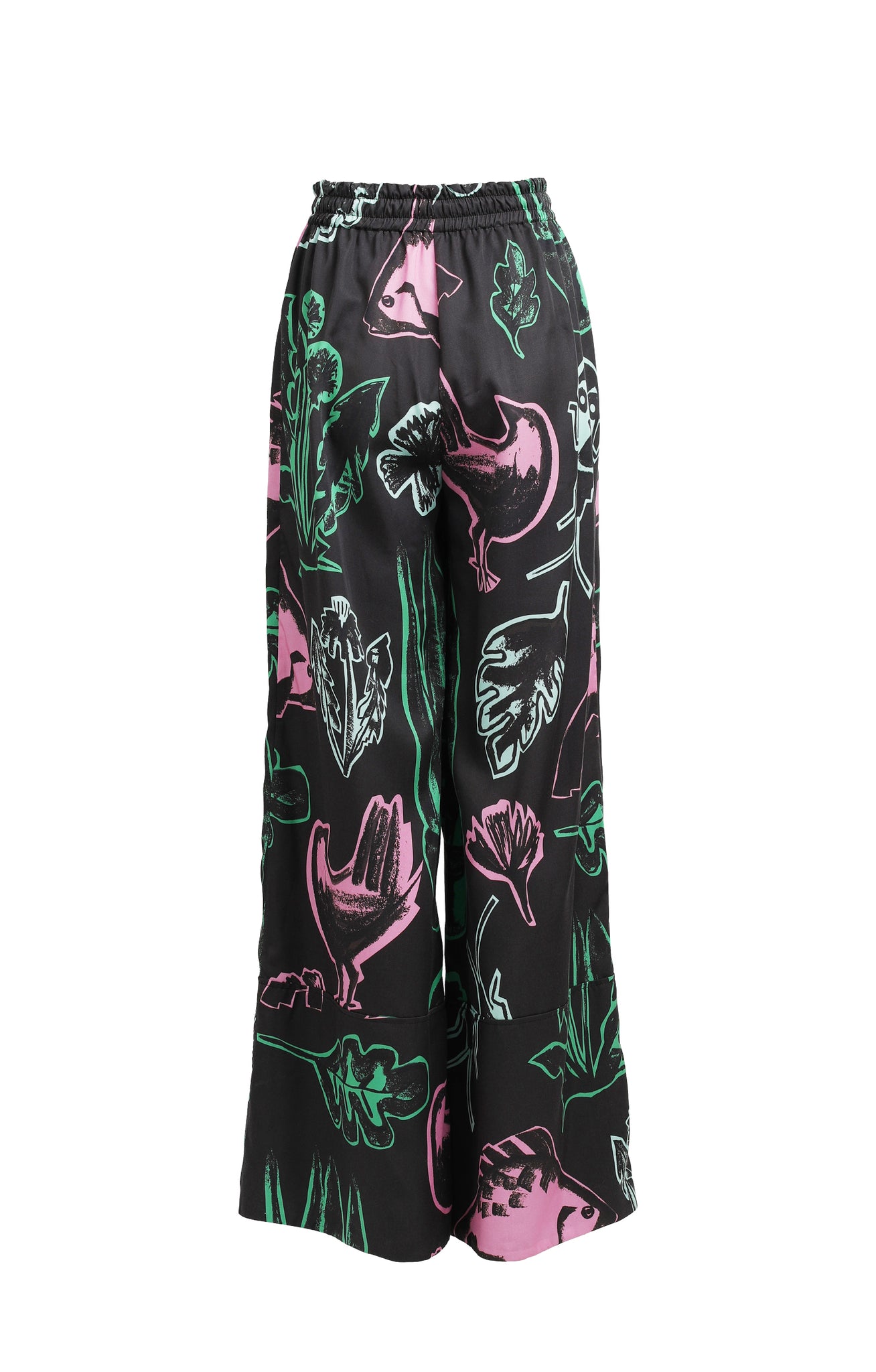 PRADOLLANO drawstring trousers 'totem green'