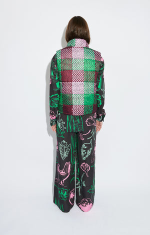 PRADOLLANO drawstring trousers 'totem green'