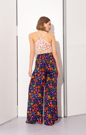 RUDAS palazzo trousers ‘doodle flower’