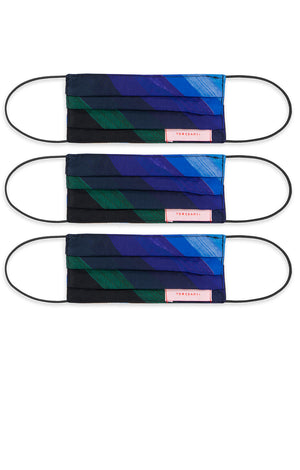 'Stormy lake' print mask 3 pieces