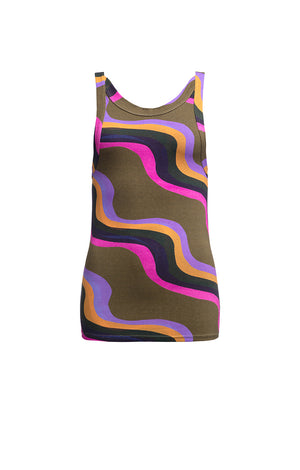 STRAND jersey cami top 'waves'