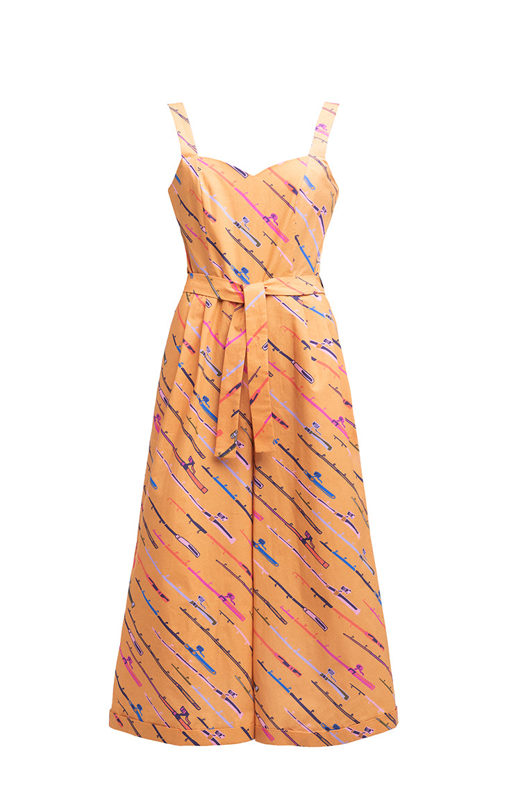 SULLO cotton jumpsuit 'Fishing Rod'