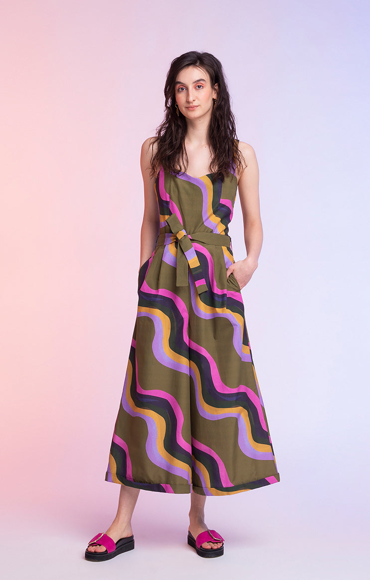 SULLO cotton jumpsuit 'waves'