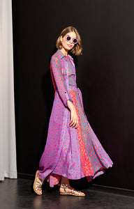TAPOLCA long shirtdress 'blossom cheetah'