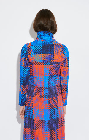 TARNA turtleneck top 'checked red'