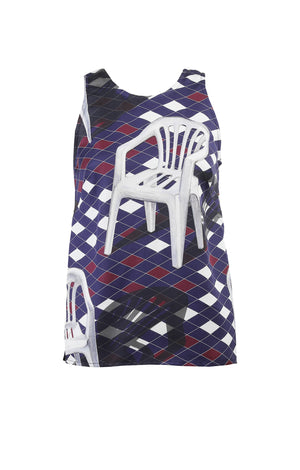 TETNOLDI sleeveless top 'chairs print'