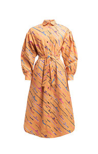 TOK oversized shirt dress 'fishing rod'