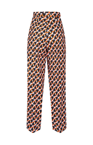 VELTELINI wide leg suit trousers 'woven tendril'
